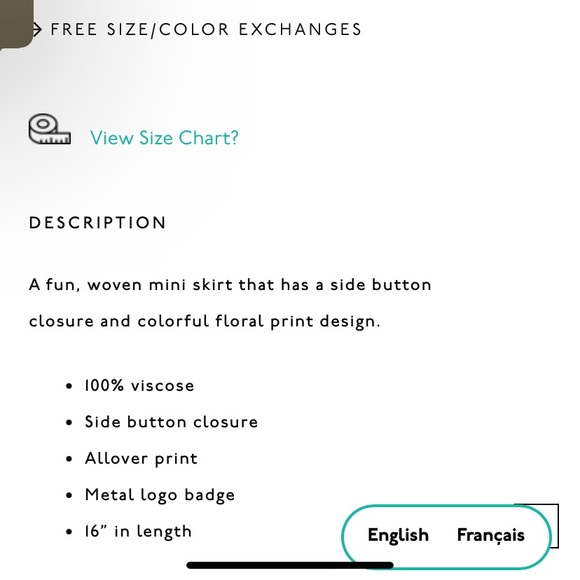 O’Neill • ‘Libby’ Pink Floral Mini Skirt with Buttons - Picture 10 of 10